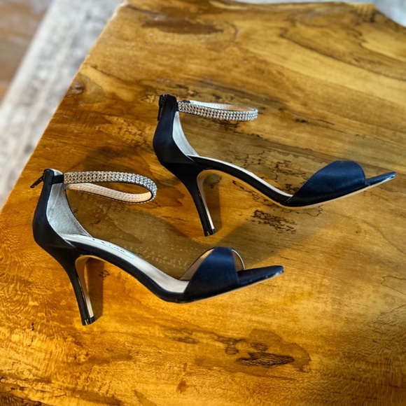 Nina heals with rhinestone ankle strap. Beautiful on! - Picture 4 of 7